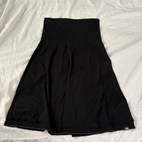 The North Face MEDIUM Foldover Midi Skirt Strapless Swim Cover Up Black A-Line - Picture 1 of 7